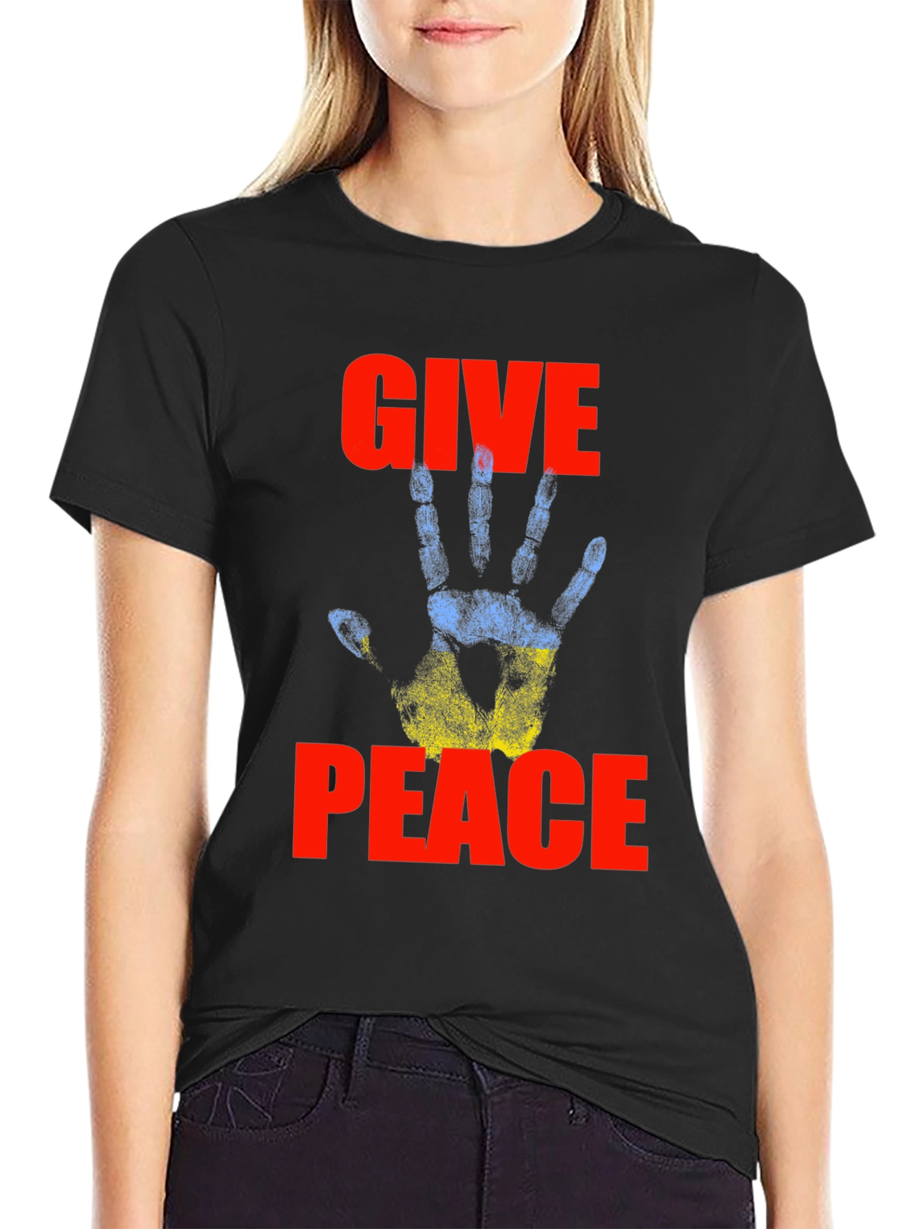 Ukraine Peace T-Shirt - Give Peace a Hand