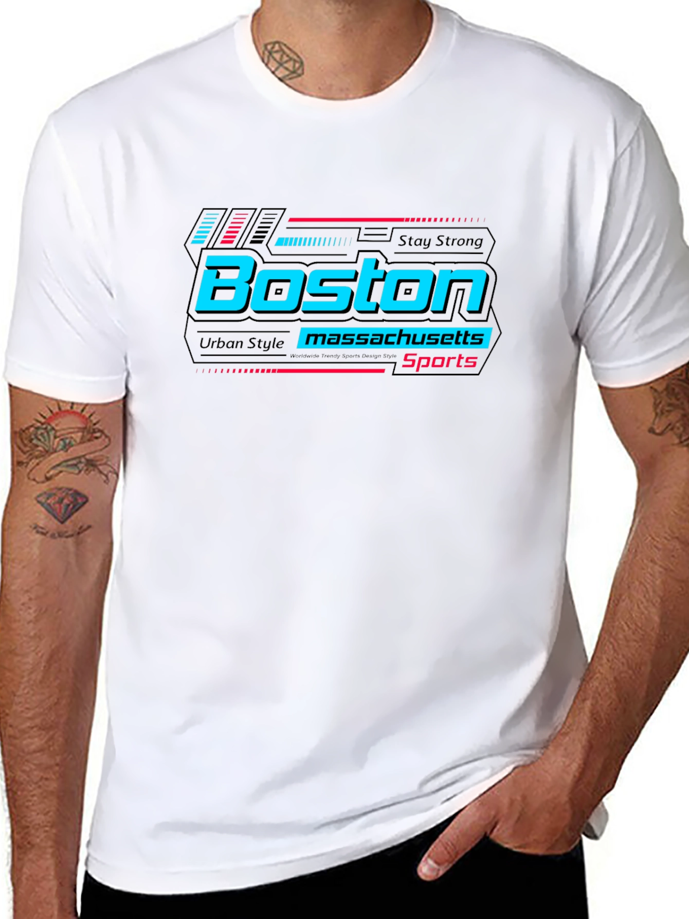 Boston Massachusetts Urban Style Sports T-Shirt