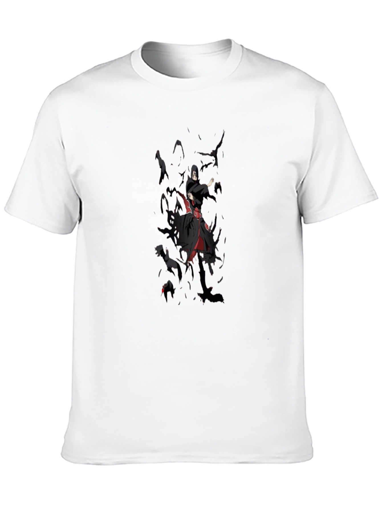 Anime Itachi Crow T-Shirt - Black Graphic Tee