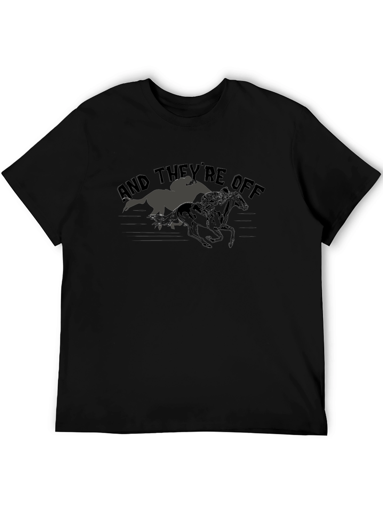 And Theyre Off Horse Racing Graphic Tee