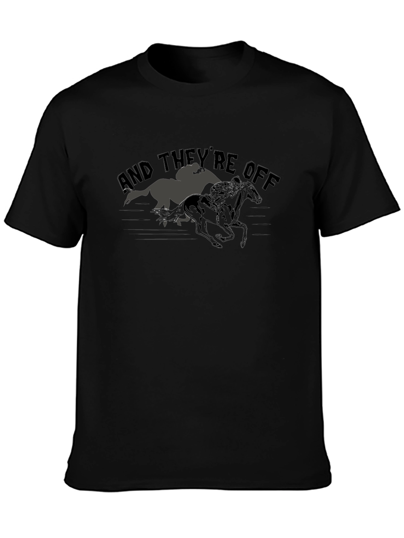 And Theyre Off Horse Racing Graphic Tee