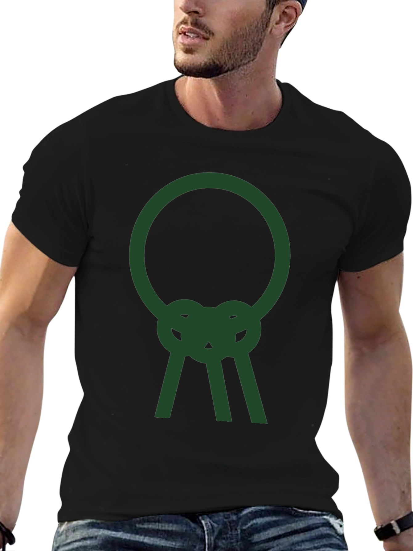 Abstract Symbol Graphic Tee - Casual Style