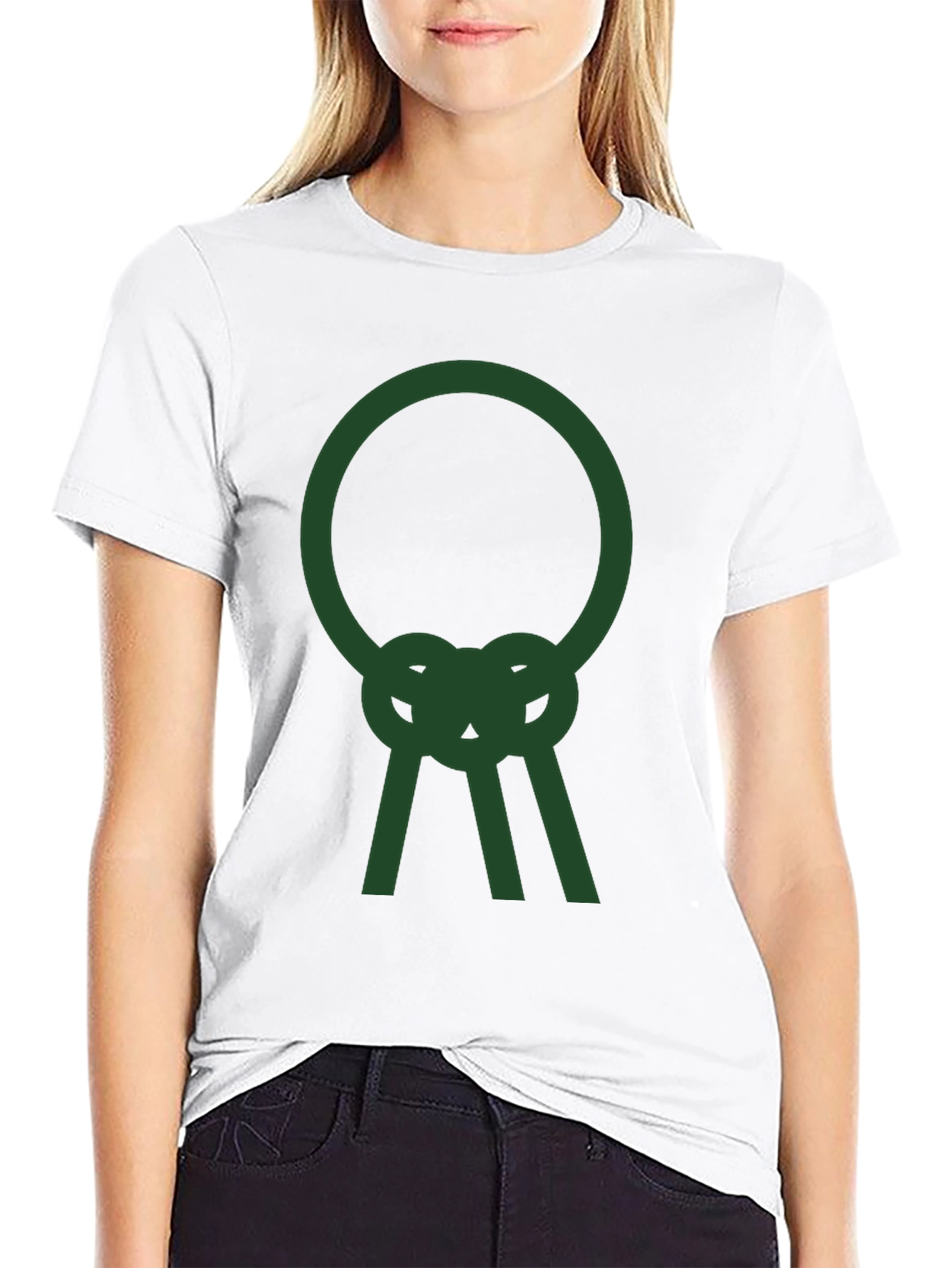 Abstract Symbol Graphic Tee - Casual Style