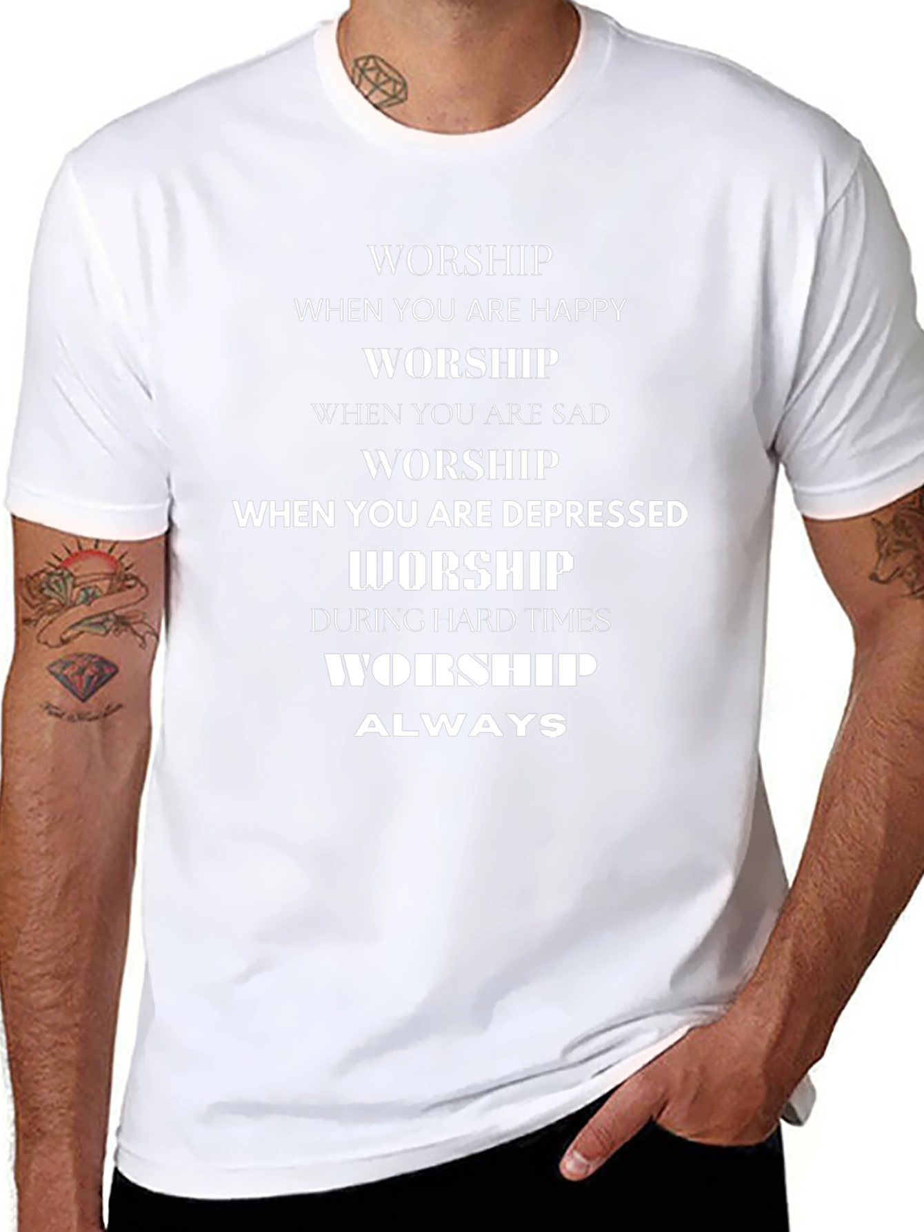 Worship Always Graphic Tee - Christian T-Shirt