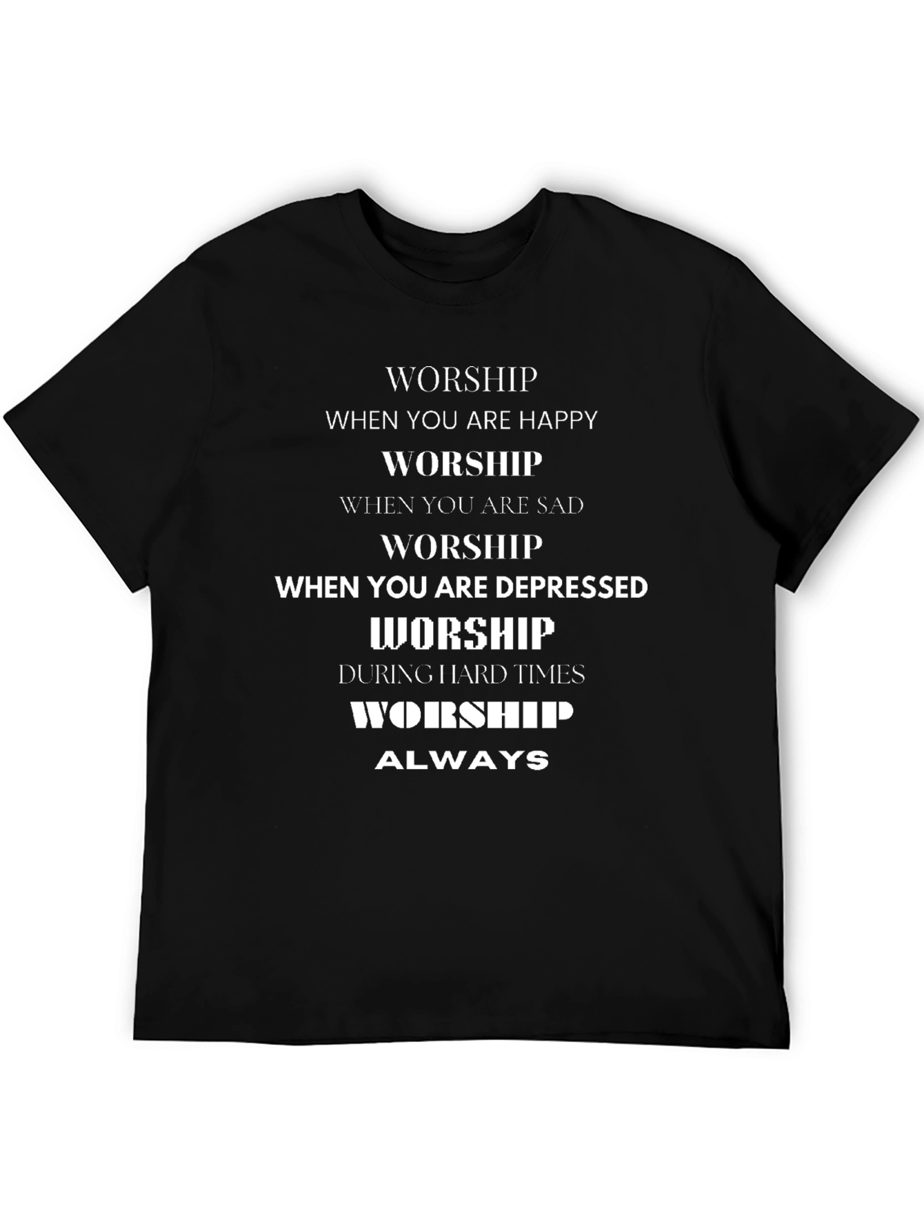 Worship Always Graphic Tee - Christian T-Shirt