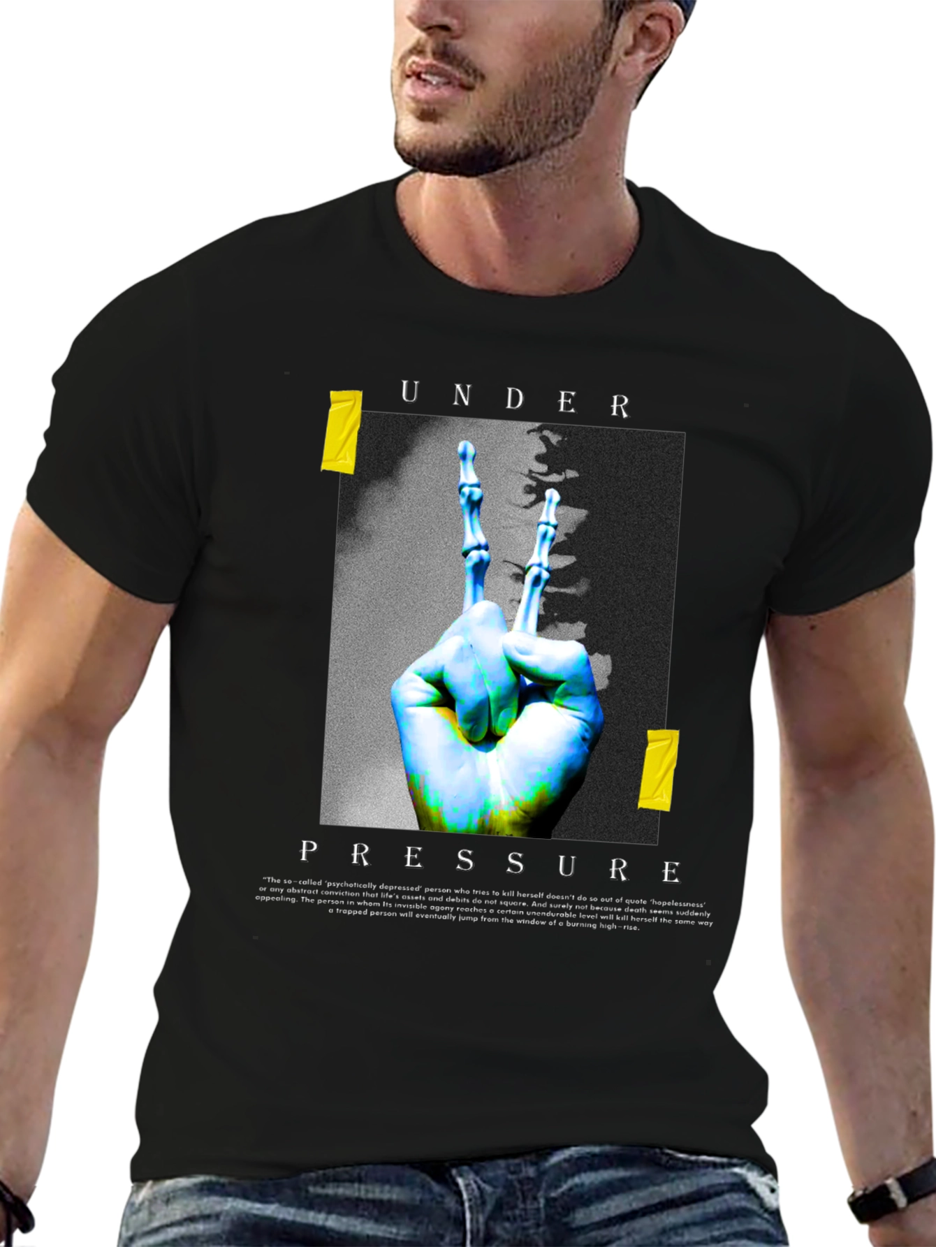 Under Pressure Graphic T-Shirt - Black