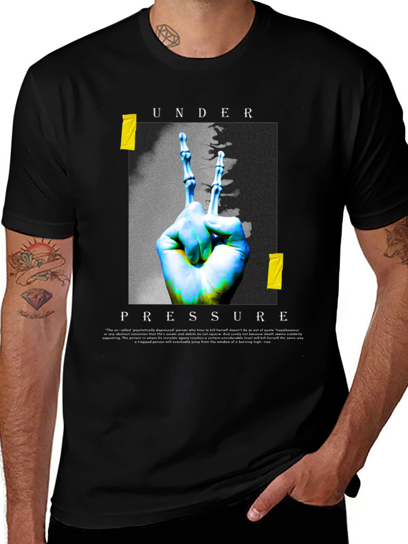 Under Pressure Graphic T-Shirt - Black