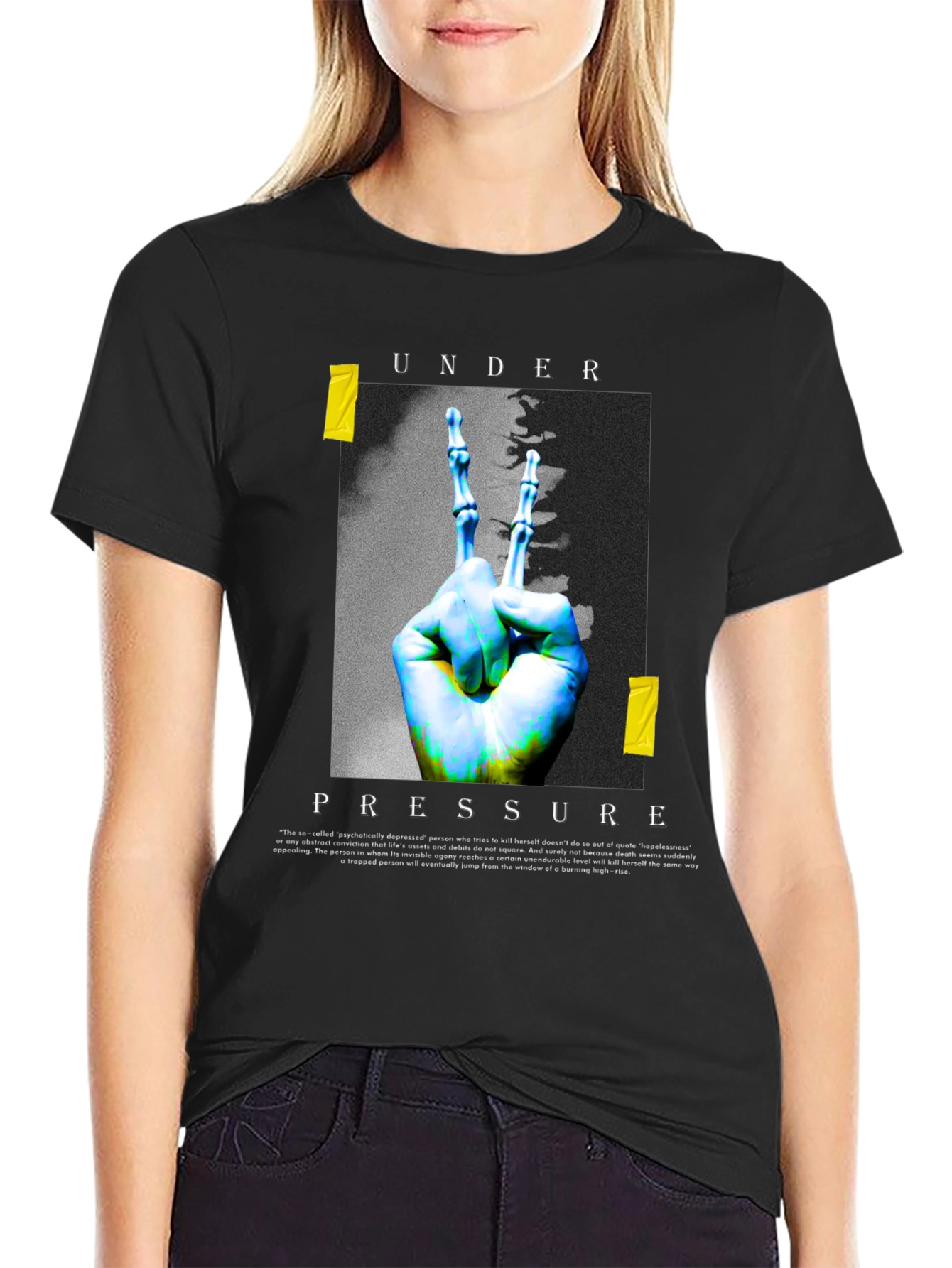 Under Pressure Graphic T-Shirt - Black