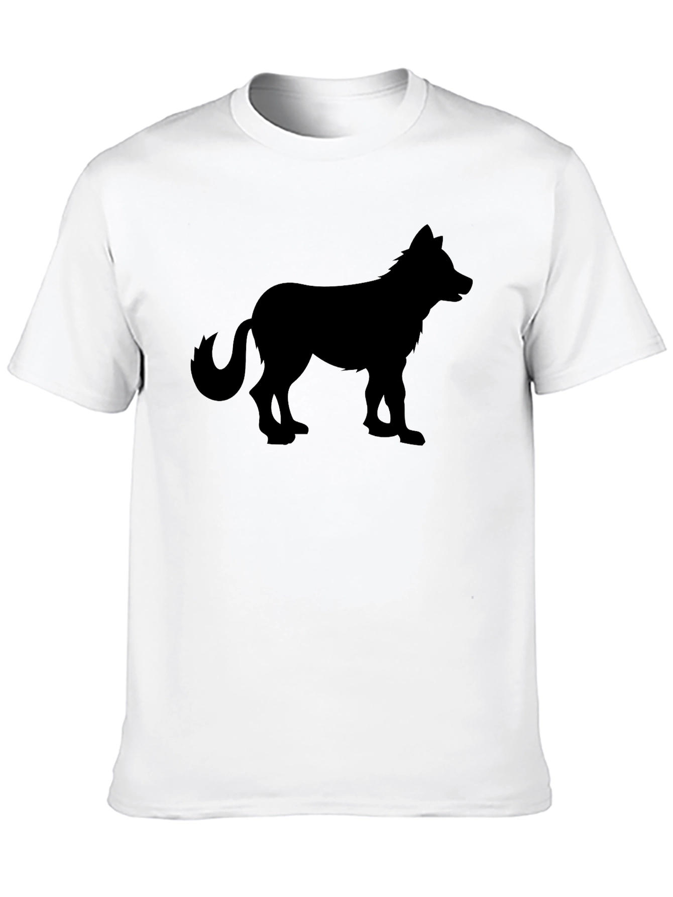 Black Wolf Silhouette Graphic T-Shirt