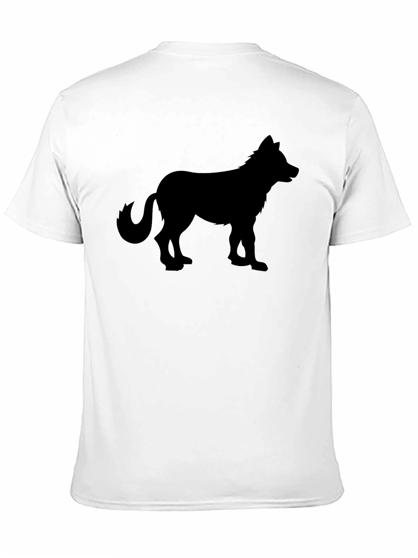 Black Wolf Silhouette Graphic T-Shirt