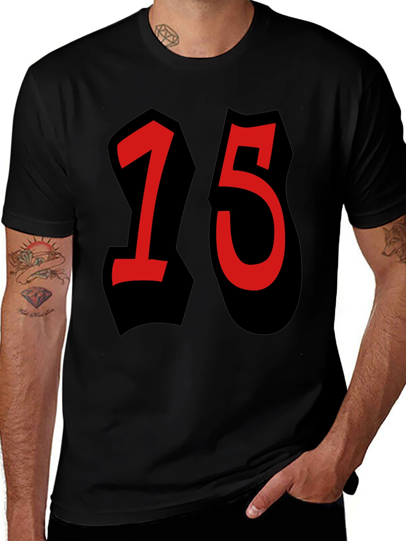 Bold 15 Graphic Black T-Shirt