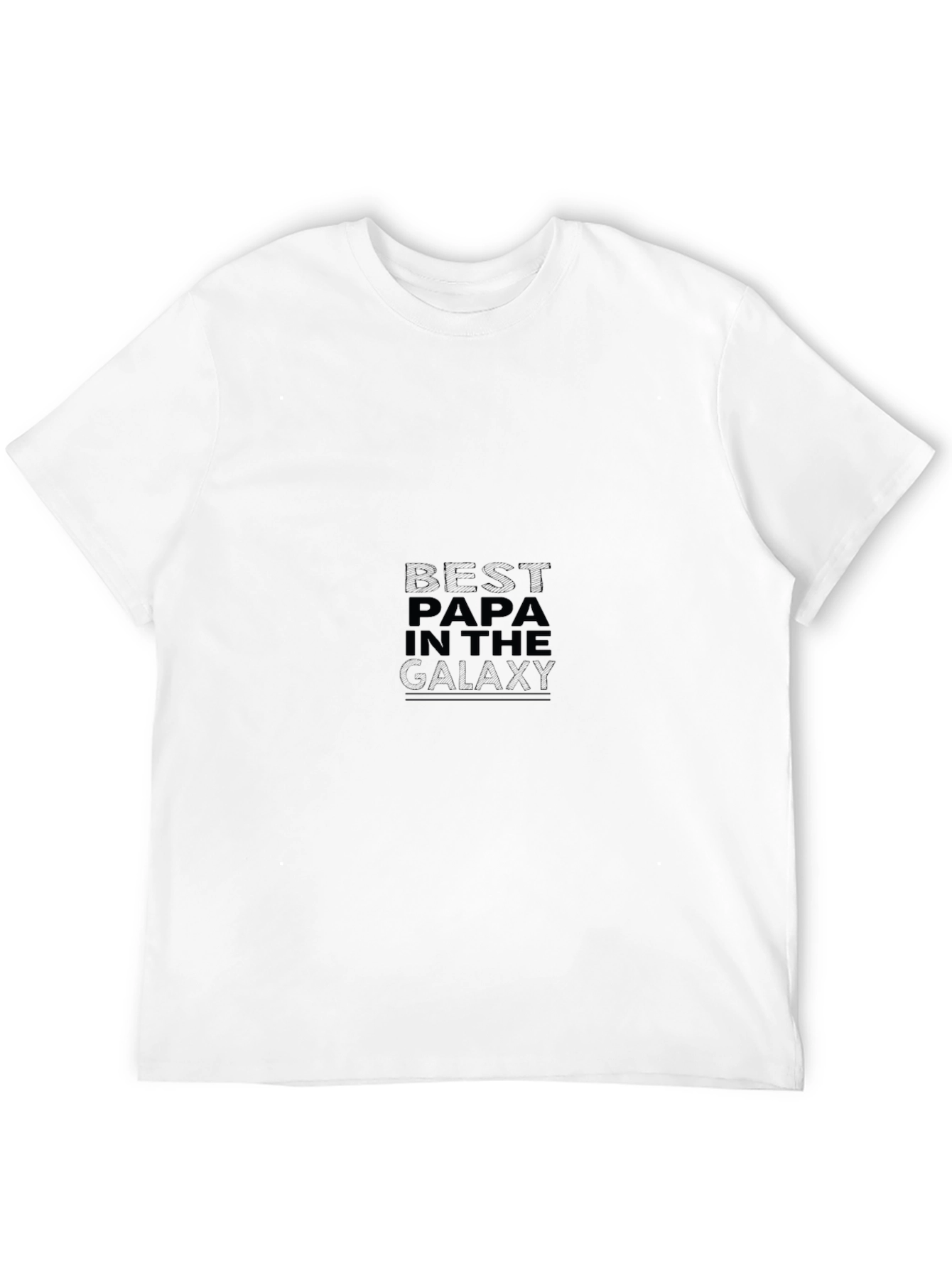 Best Papa in the Galaxy Black Tee