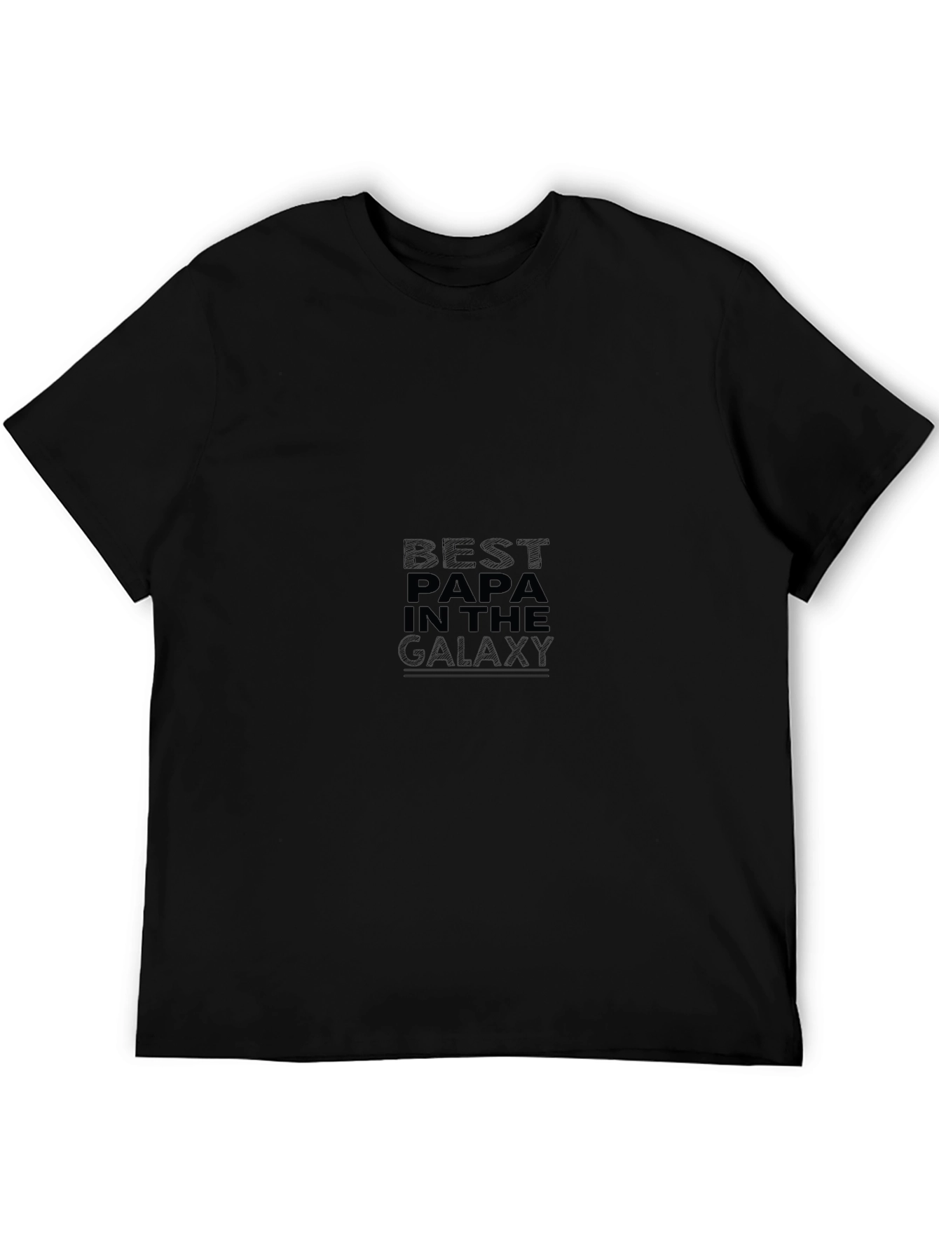 Best Papa in the Galaxy Black Tee