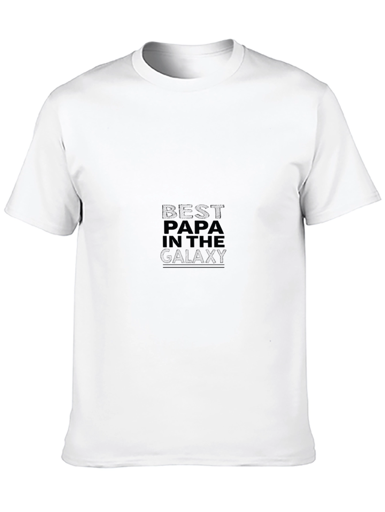 Best Papa in the Galaxy Black Tee