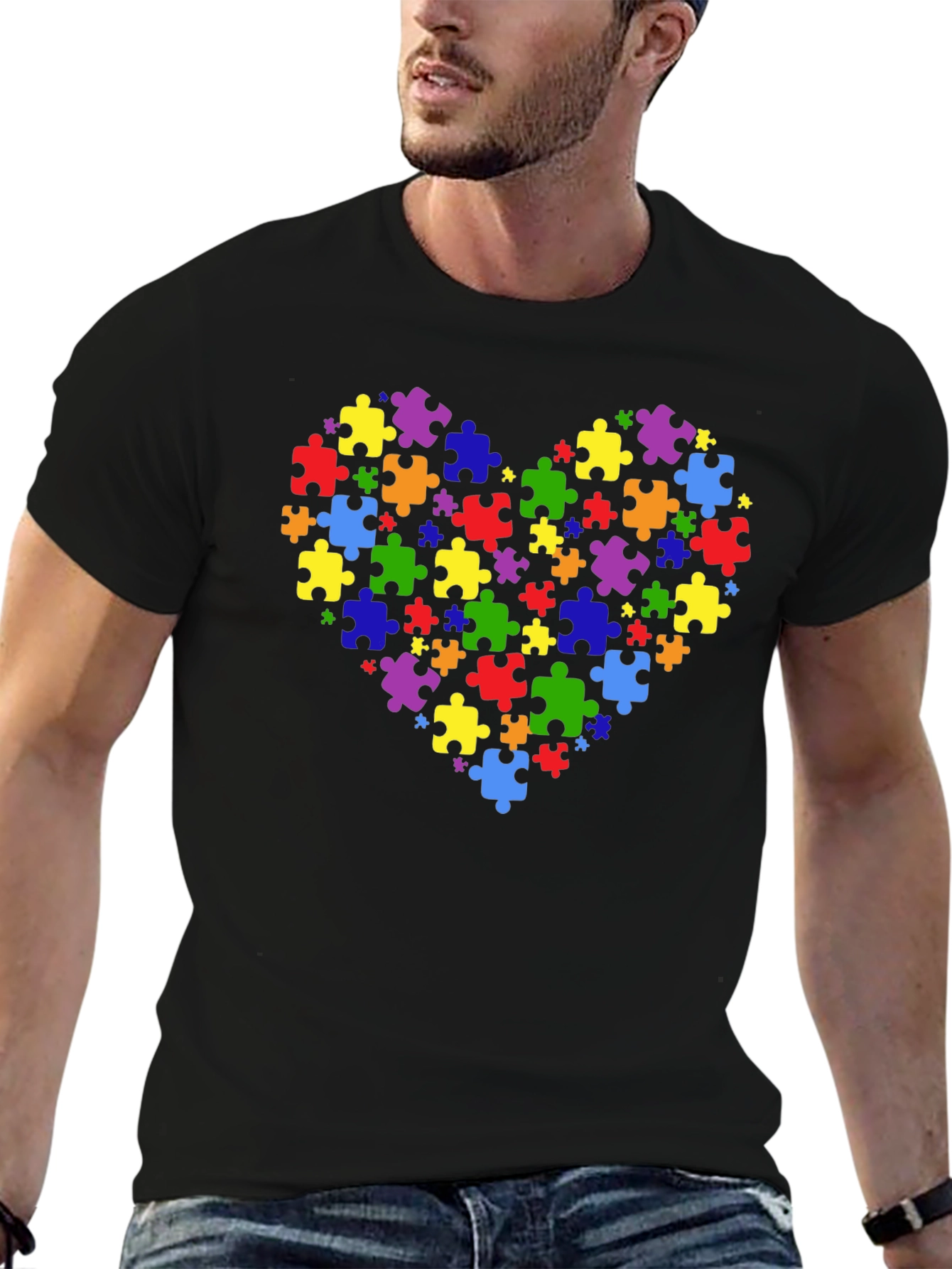 Autism Awareness Heart Puzzle T-Shirt