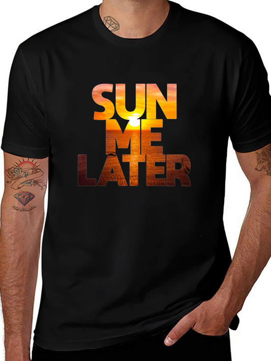 Sun Me Later Graphic Tee - Black Short Sleeve T-Shirt