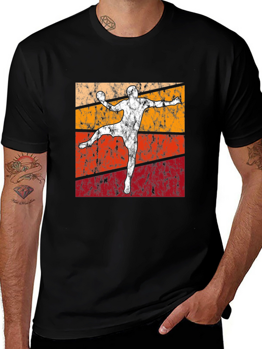 Vintage Handball Player Graphic Tee