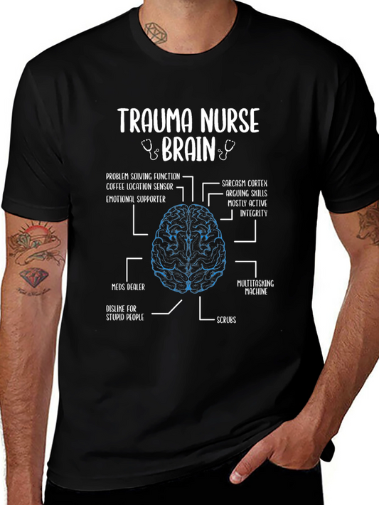 Trauma Nurse Brain Anatomy T-Shirt