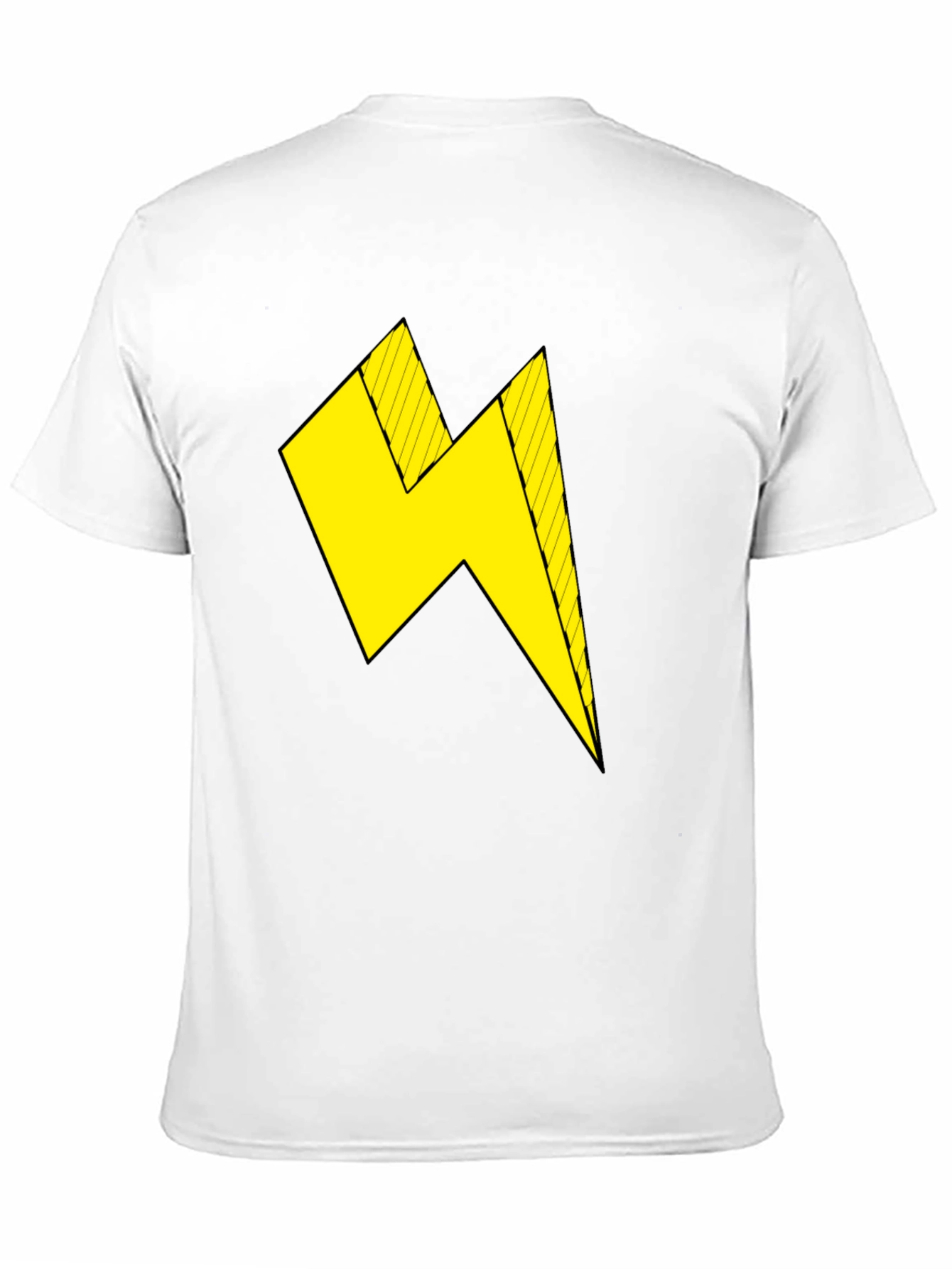 Black T-Shirt with Yellow Lightning Bolt