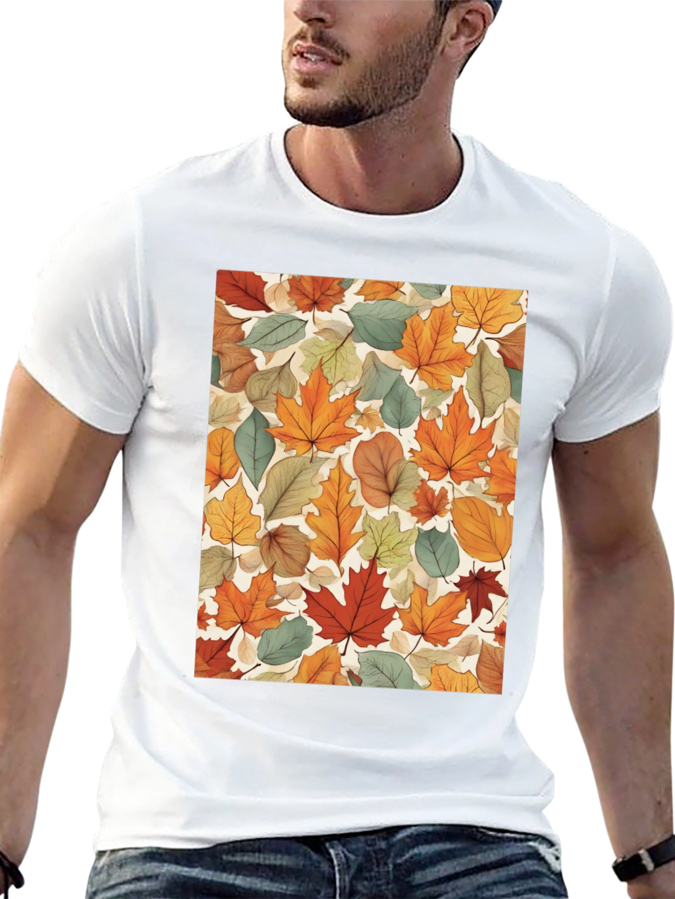 Autumn Leaves Pattern T-Shirt