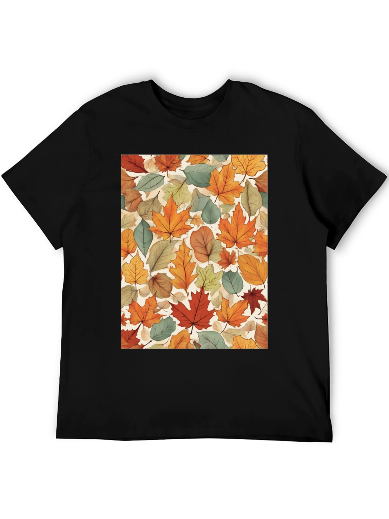 Autumn Leaves Pattern T-Shirt
