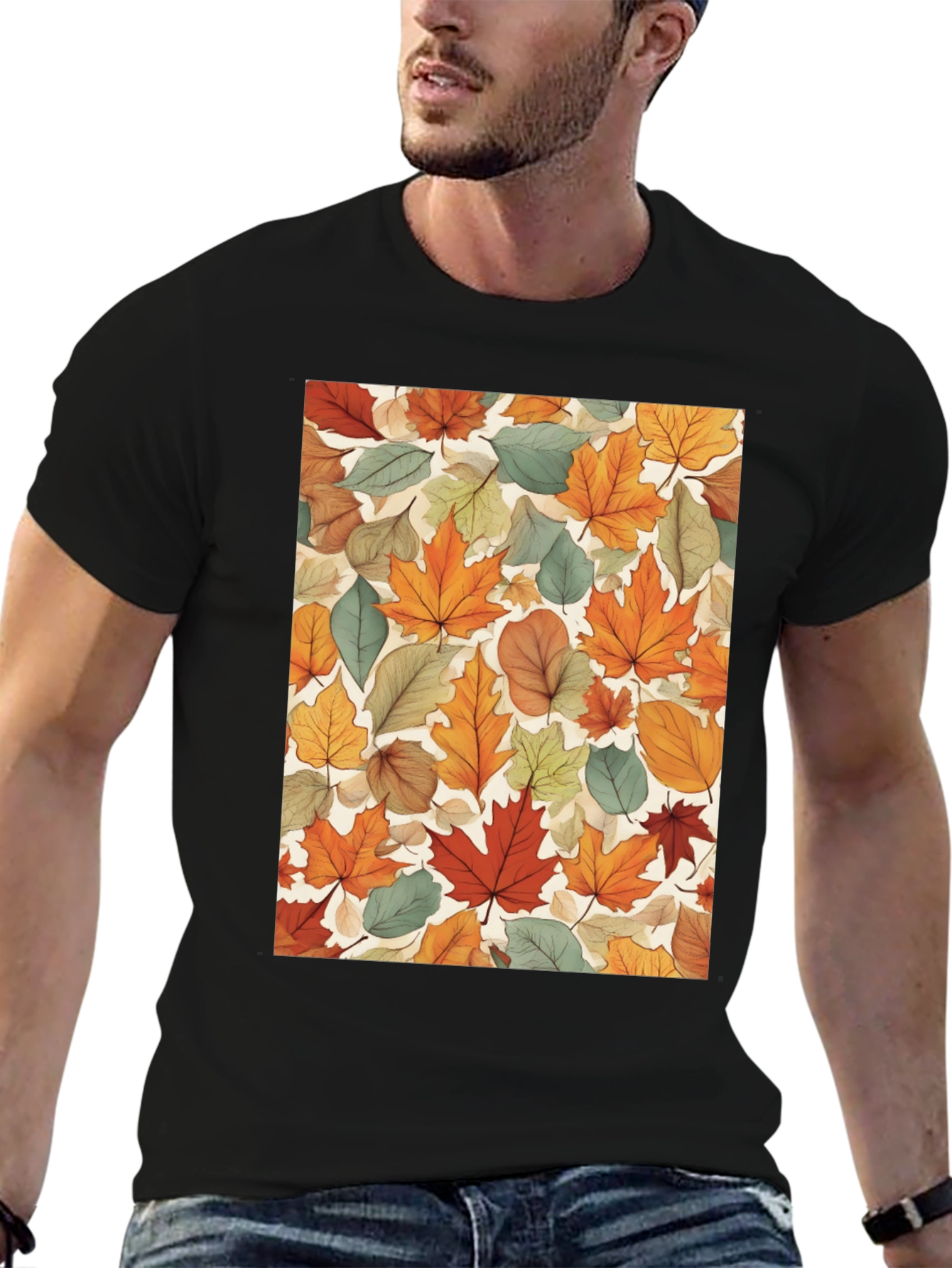 Autumn Leaves Pattern T-Shirt