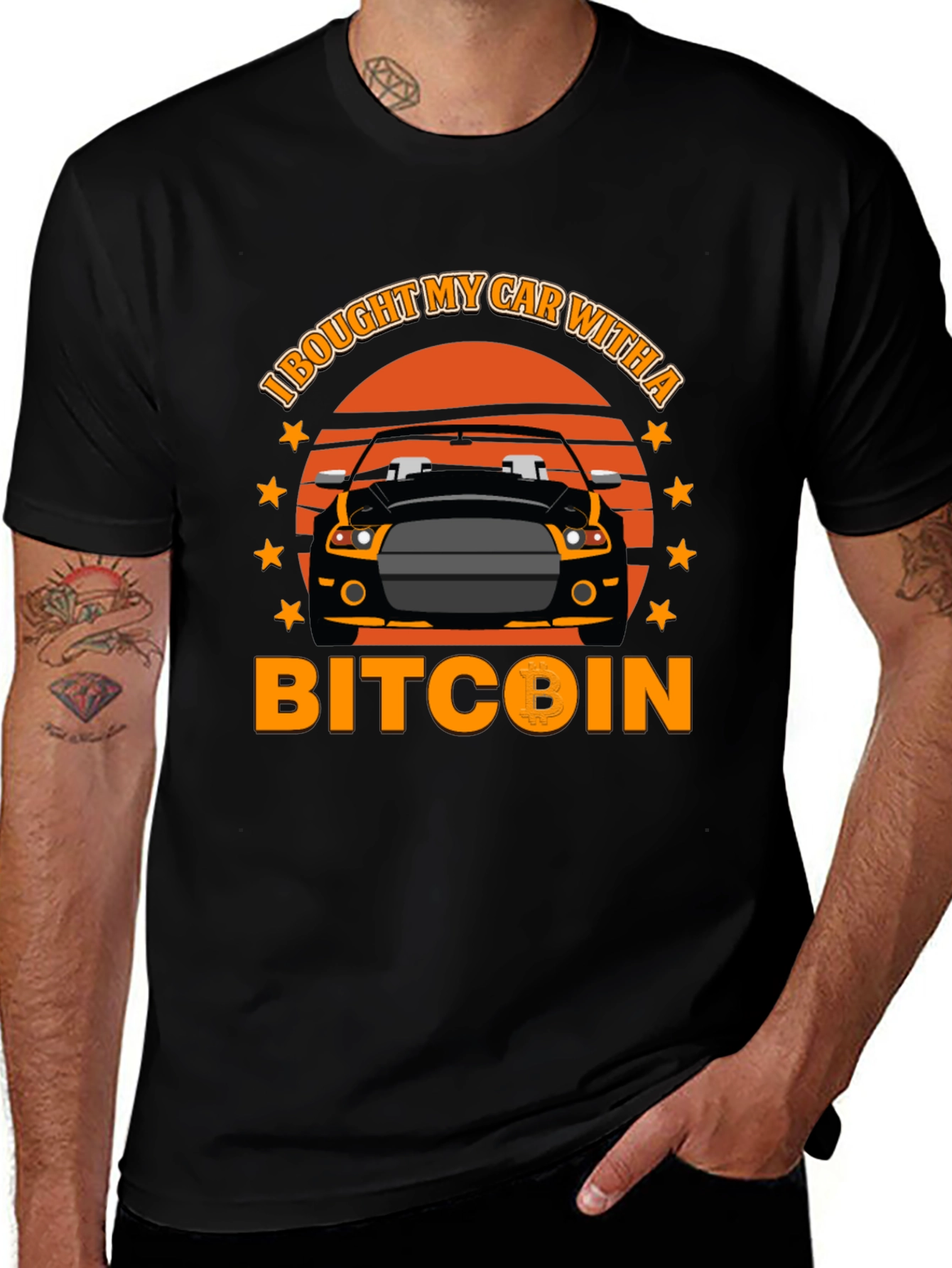 Bitcoin Car T-Shirt - Crypto Investor Tee