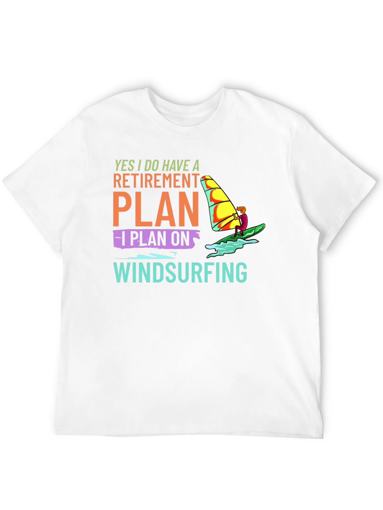 Windsurfing Retirement Plan Graphic T-Shirt
