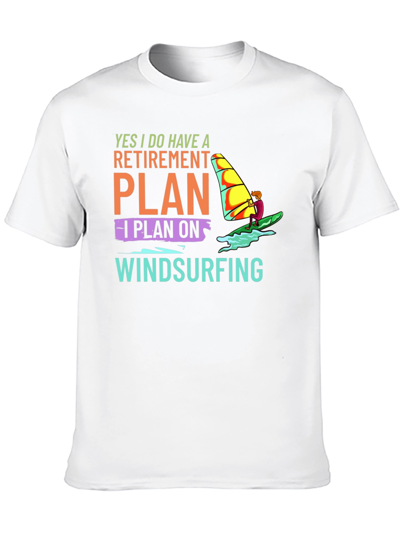 Windsurfing Retirement Plan Graphic T-Shirt