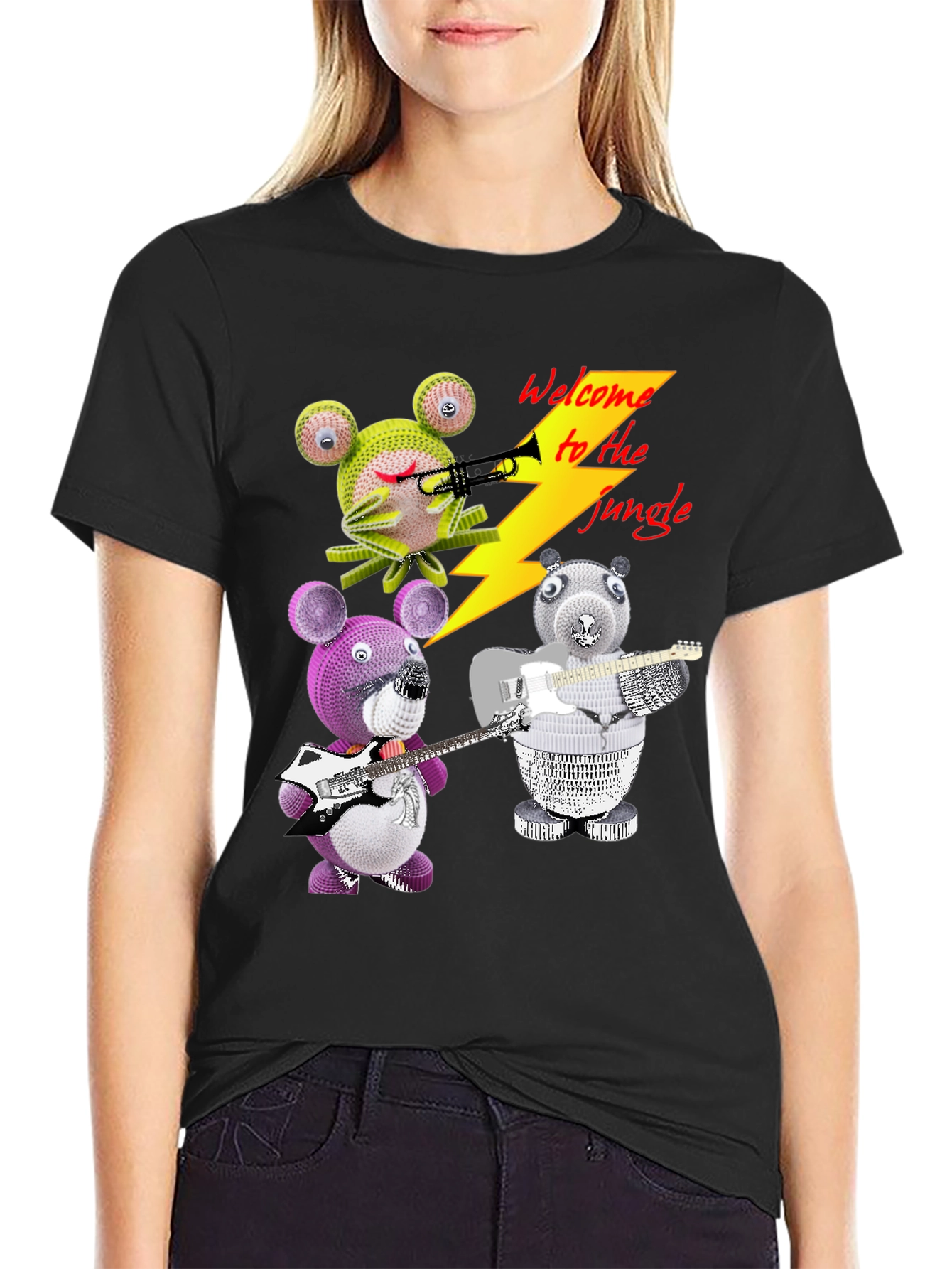 Welcome to the Jungle T-Shirt with Animal Band