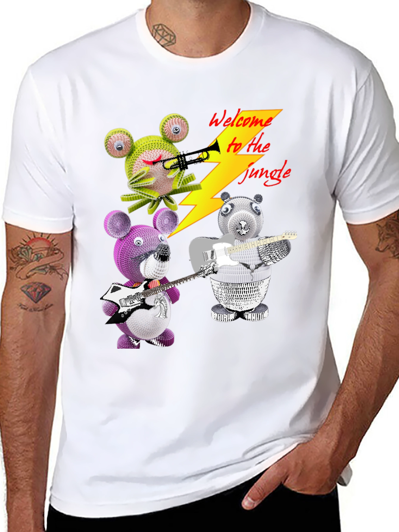 Welcome to the Jungle T-Shirt with Animal Band