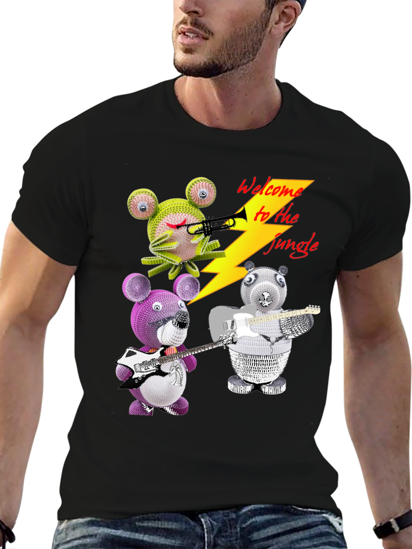 Welcome to the Jungle T-Shirt with Animal Band