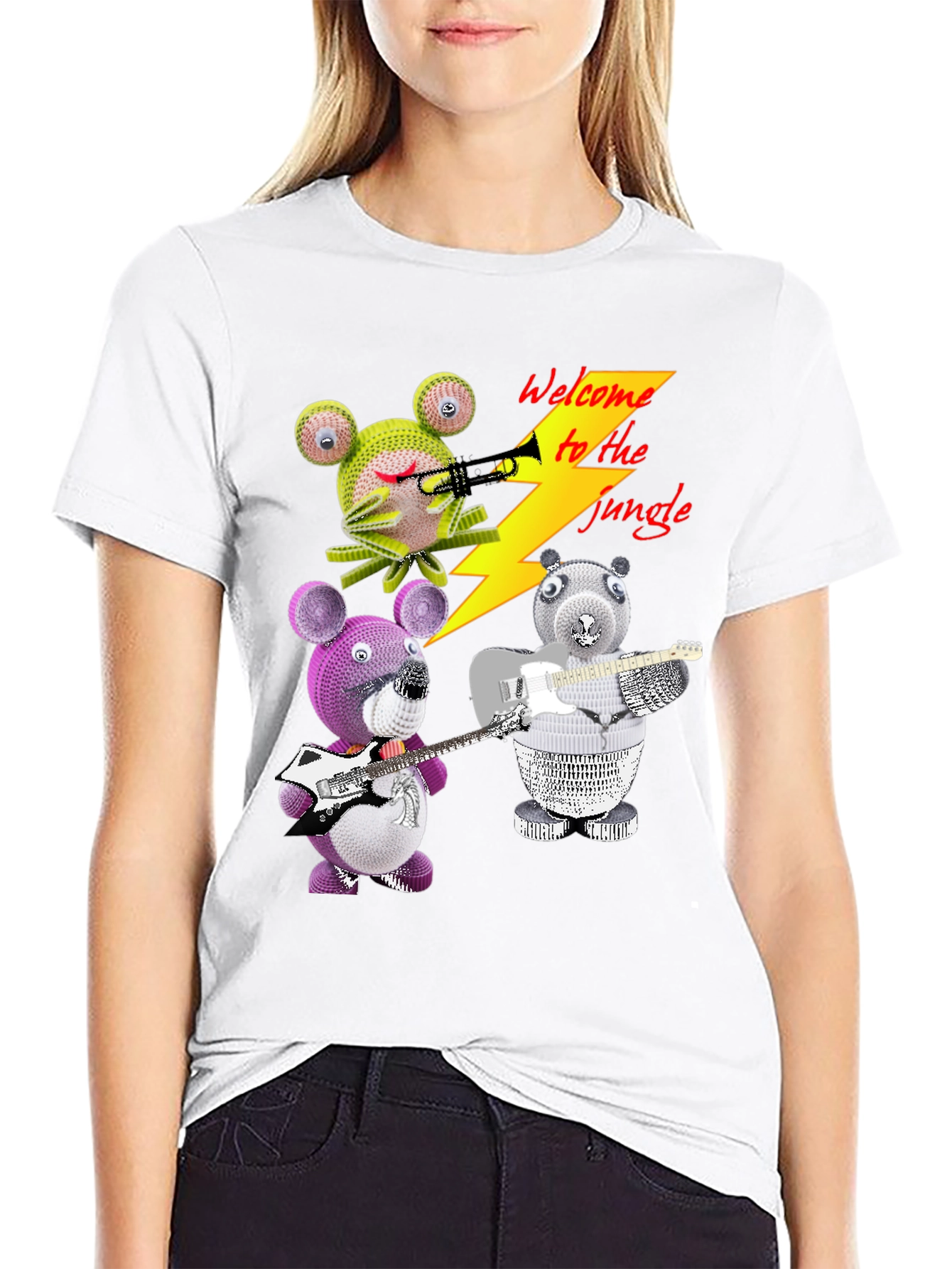 Welcome to the Jungle T-Shirt with Animal Band