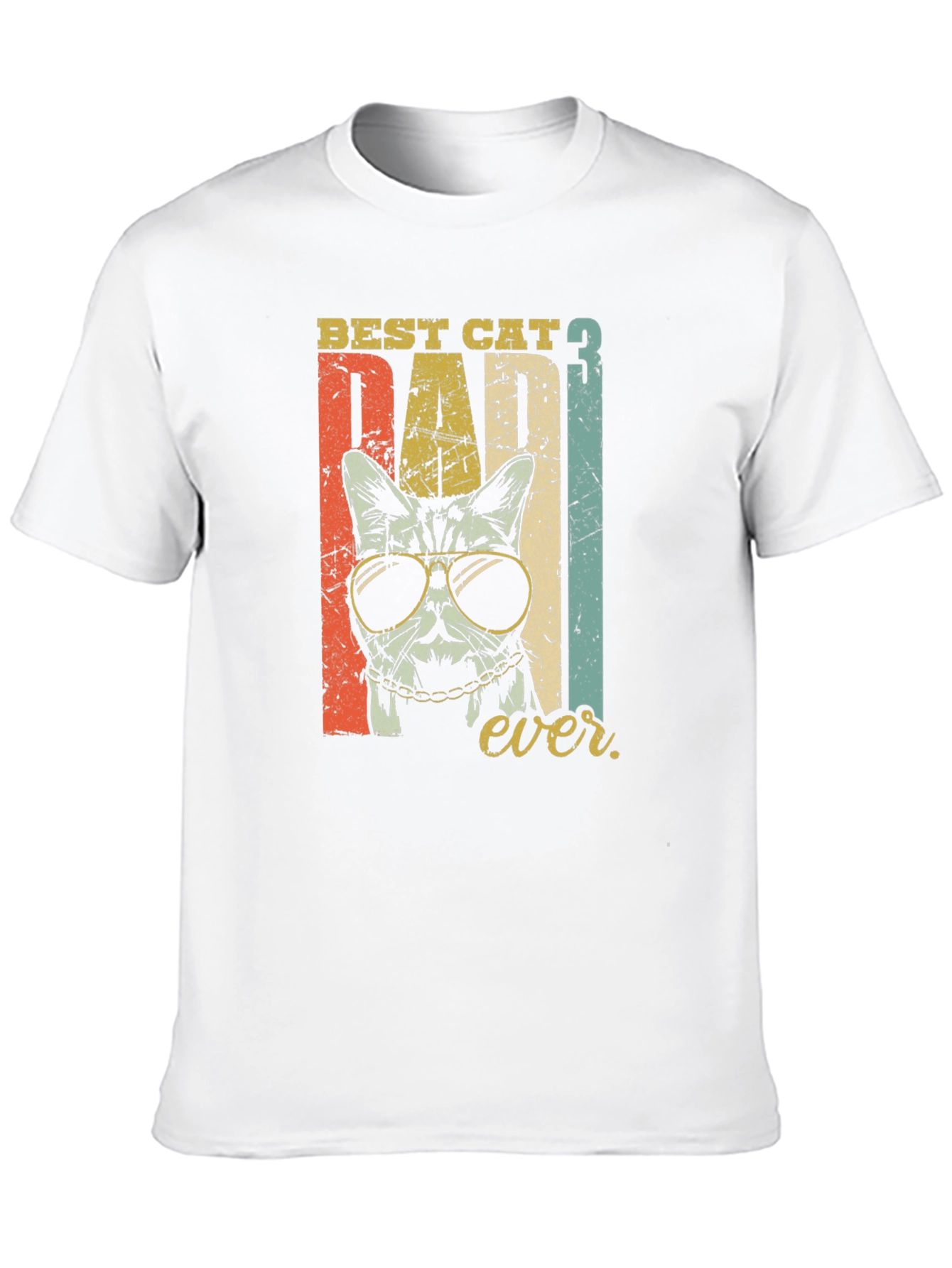Best Cat Dad Ever Graphic T-Shirt