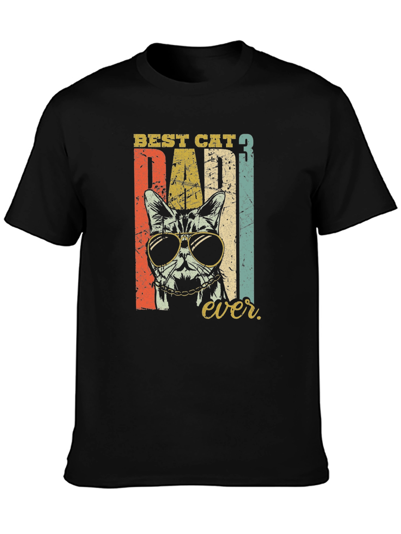 Best Cat Dad Ever Graphic T-Shirt