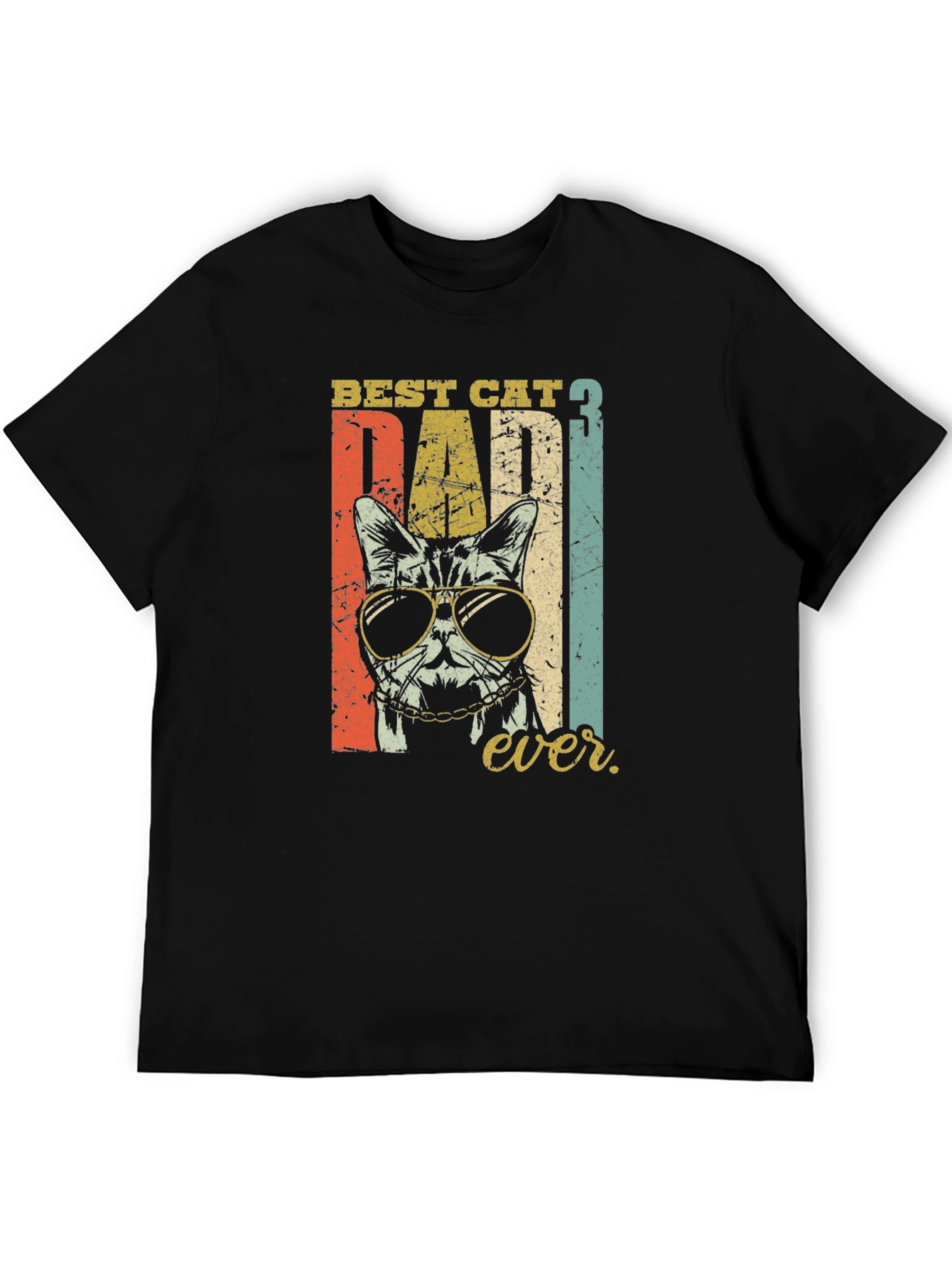 Best Cat Dad Ever Graphic T-Shirt