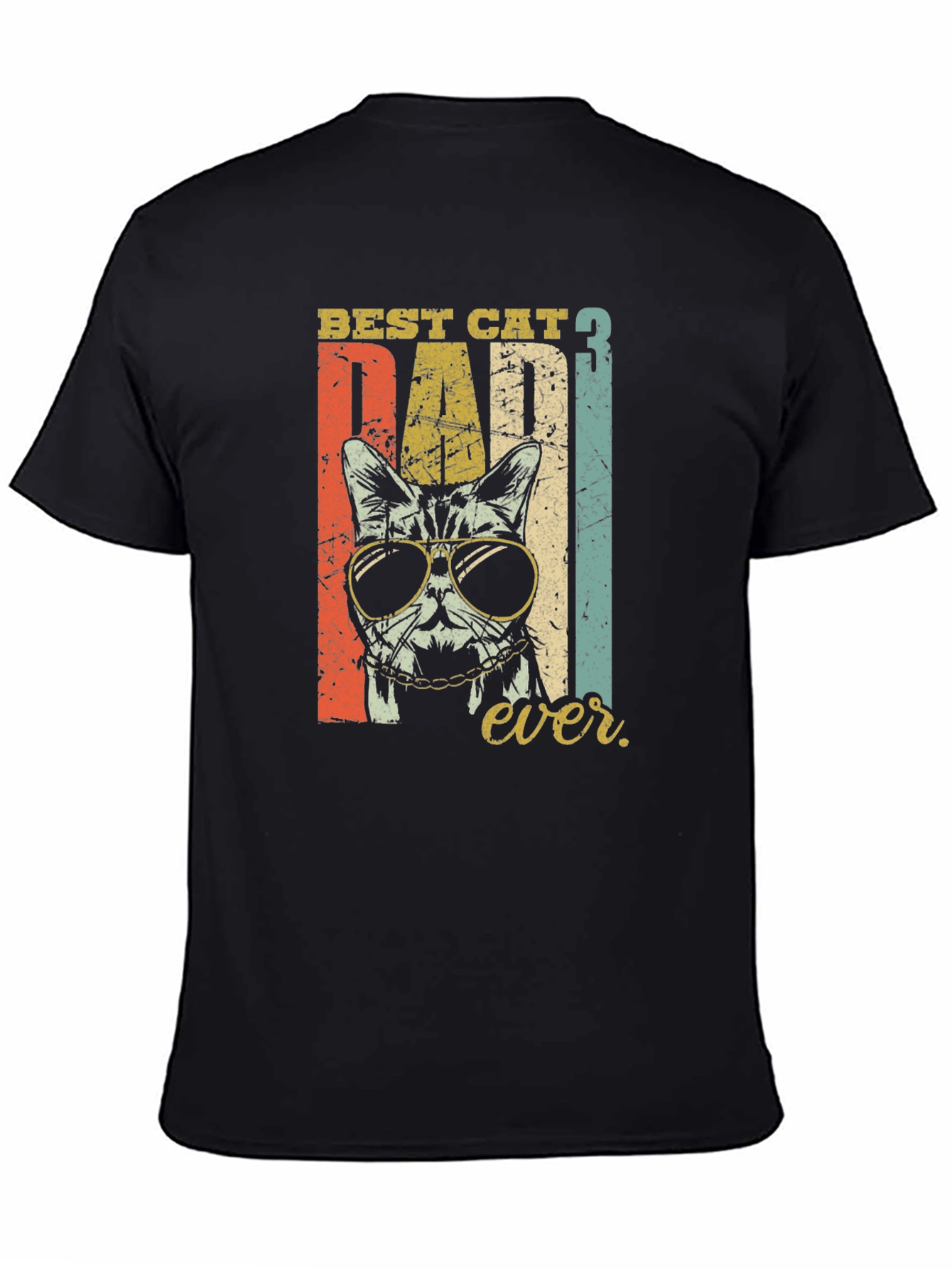 Best Cat Dad Ever Graphic T-Shirt