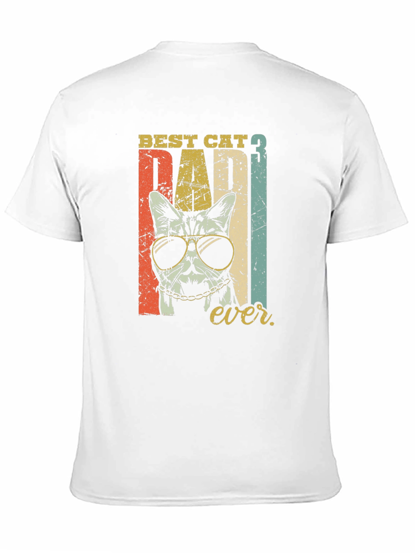 Best Cat Dad Ever Graphic T-Shirt