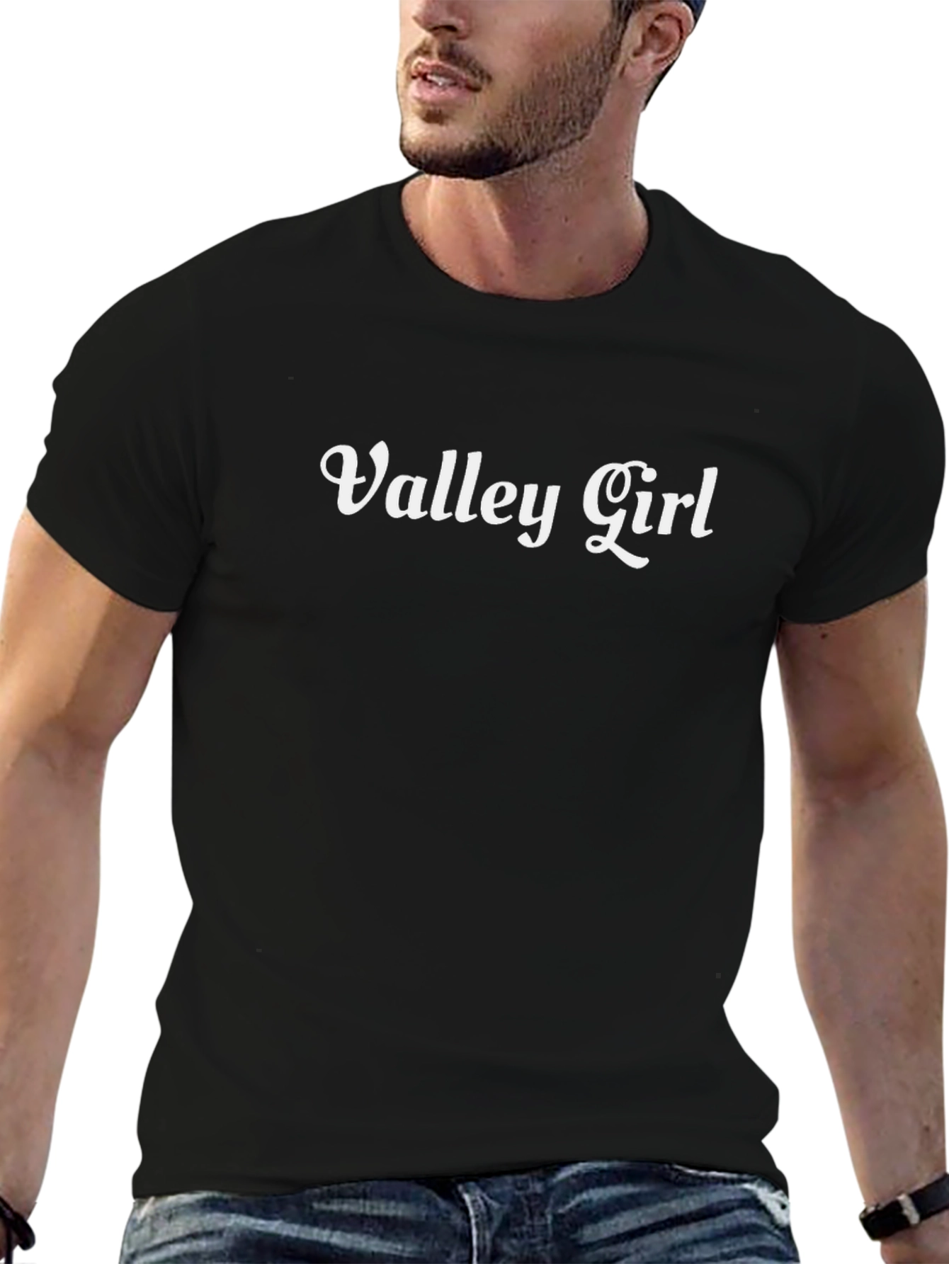 Valley Girl Tee - Classic Black Cotton T-Shirt