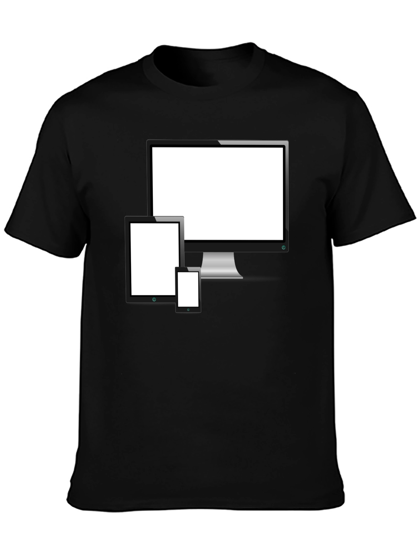 Tech Device Display T-Shirt | Black Graphic Tee