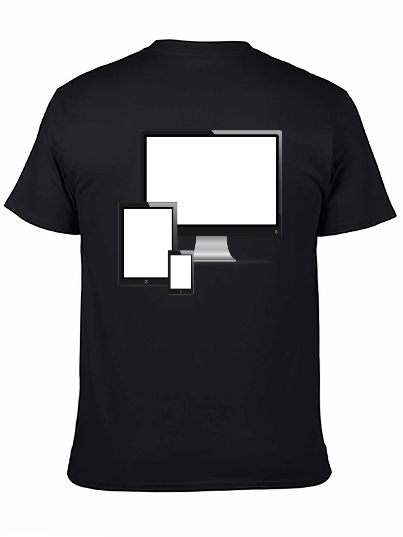 Tech Device Display T-Shirt | Black Graphic Tee
