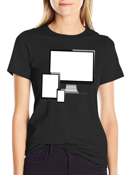 Tech Device Display T-Shirt | Black Graphic Tee