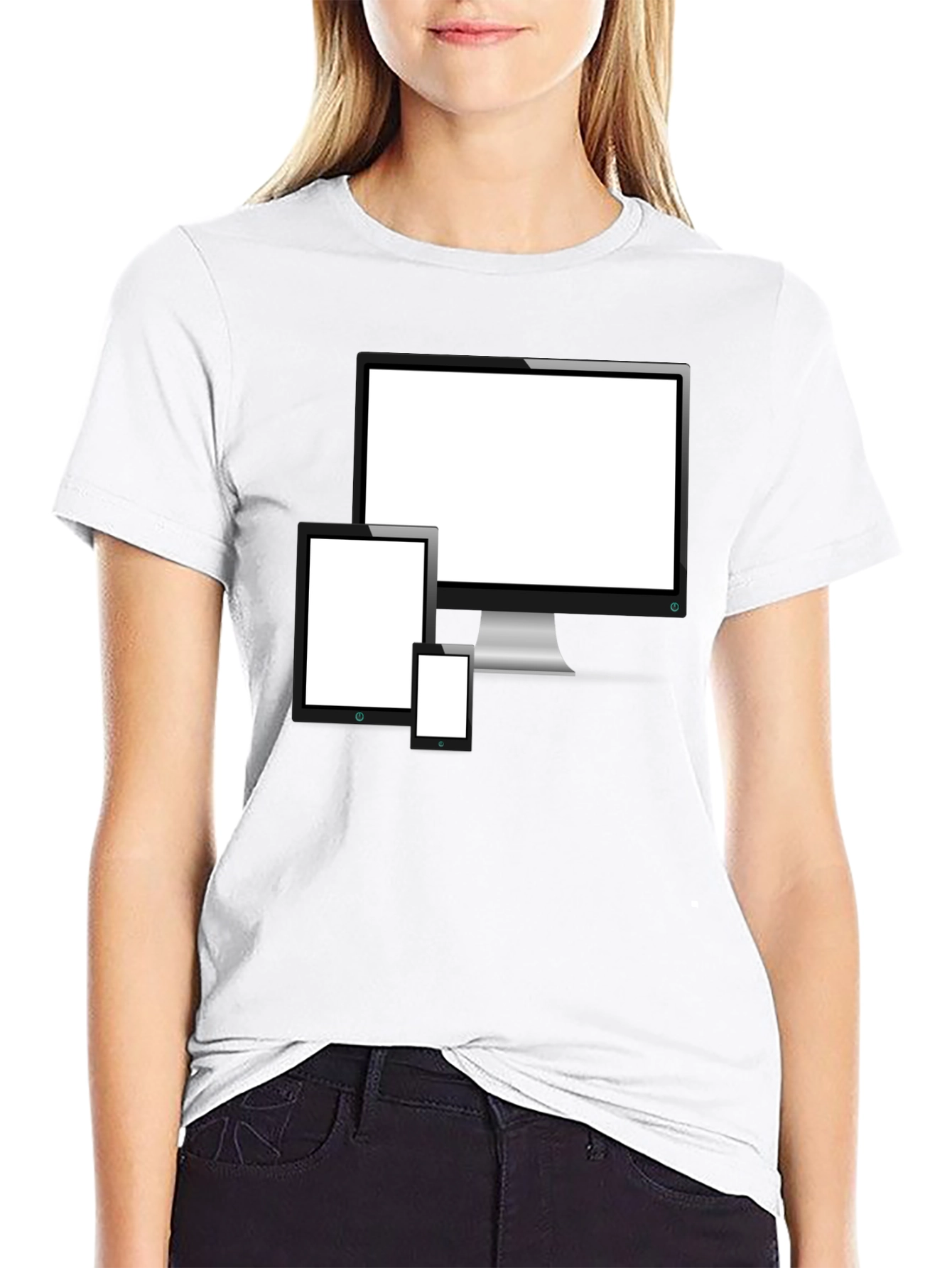 Tech Device Display T-Shirt | Black Graphic Tee