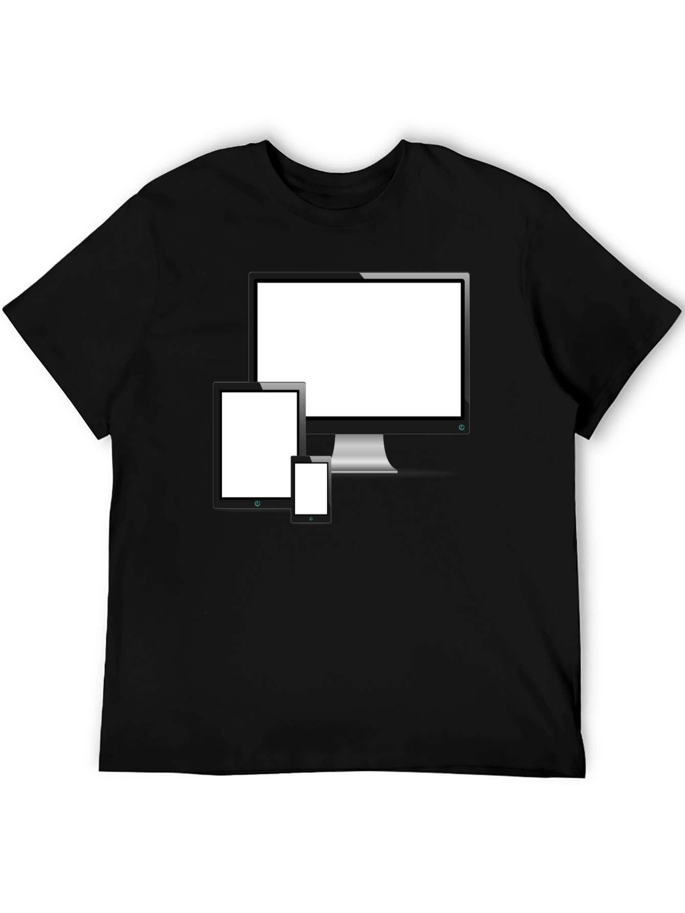 Tech Device Display T-Shirt | Black Graphic Tee