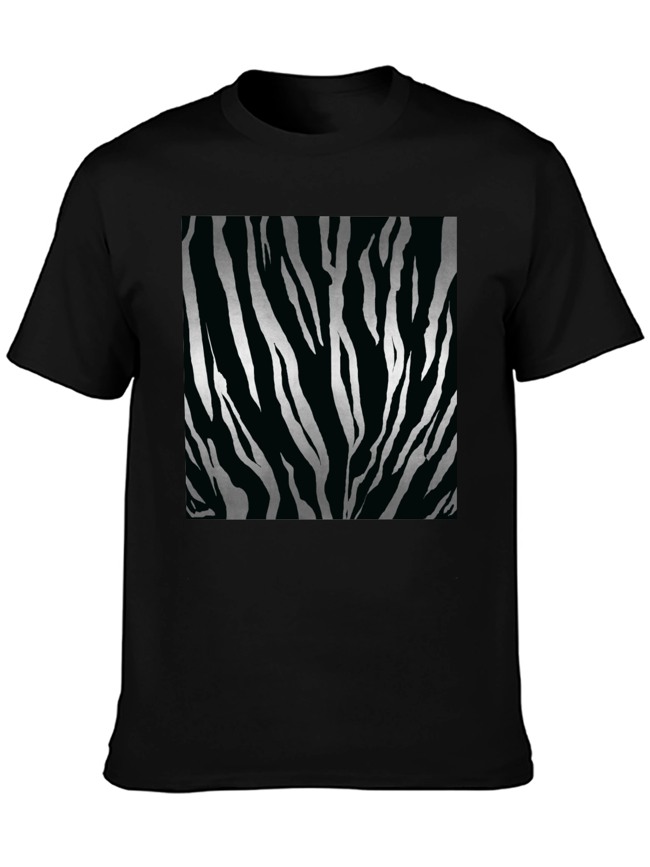 Zebra Stripe Tee - Black Fashion Top