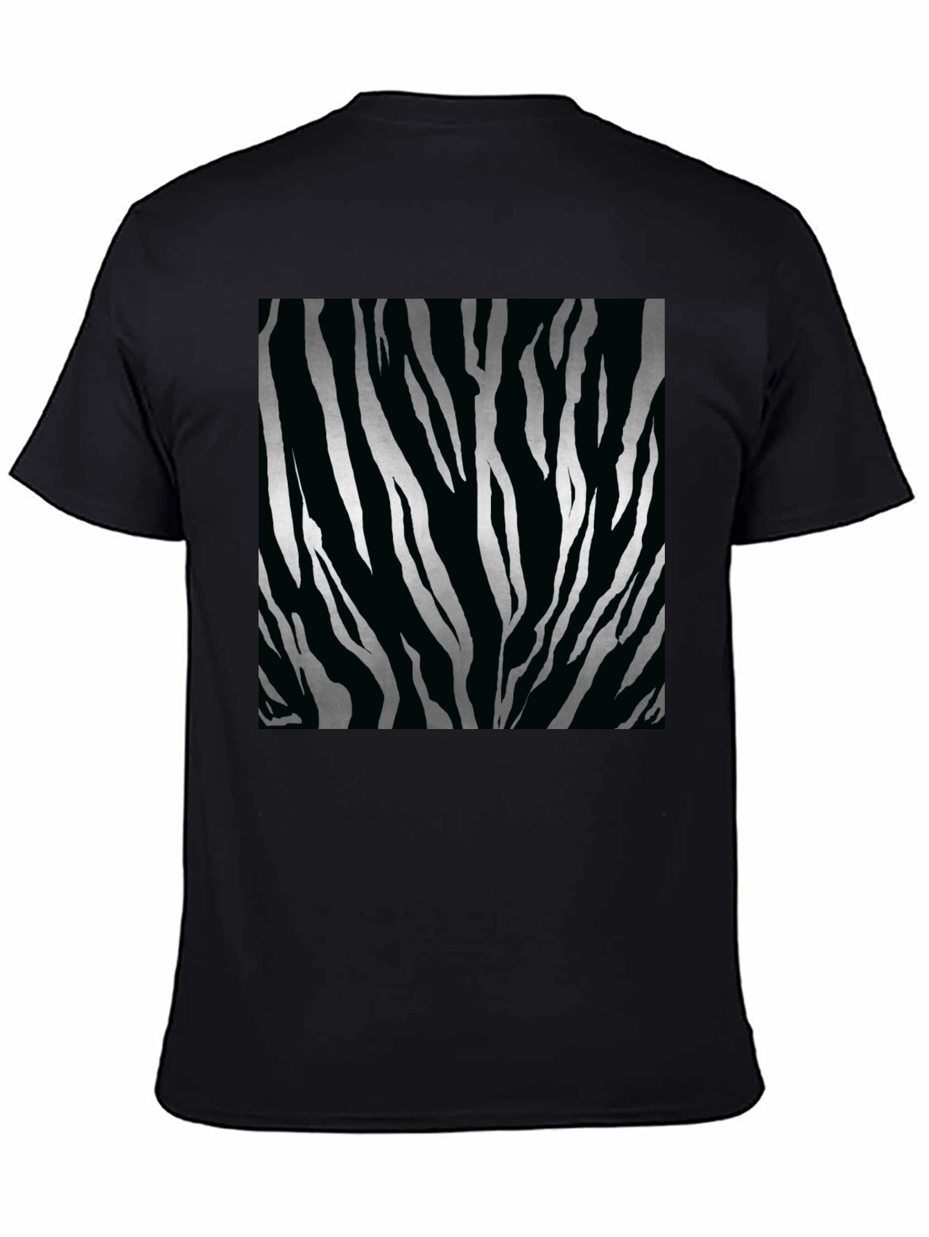 Zebra Stripe Tee - Black Fashion Top