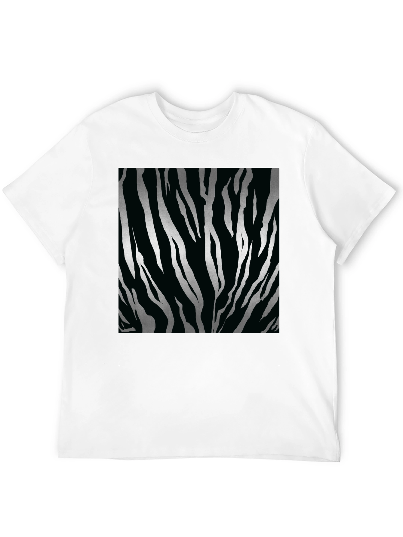 Zebra Stripe Tee - Black Fashion Top