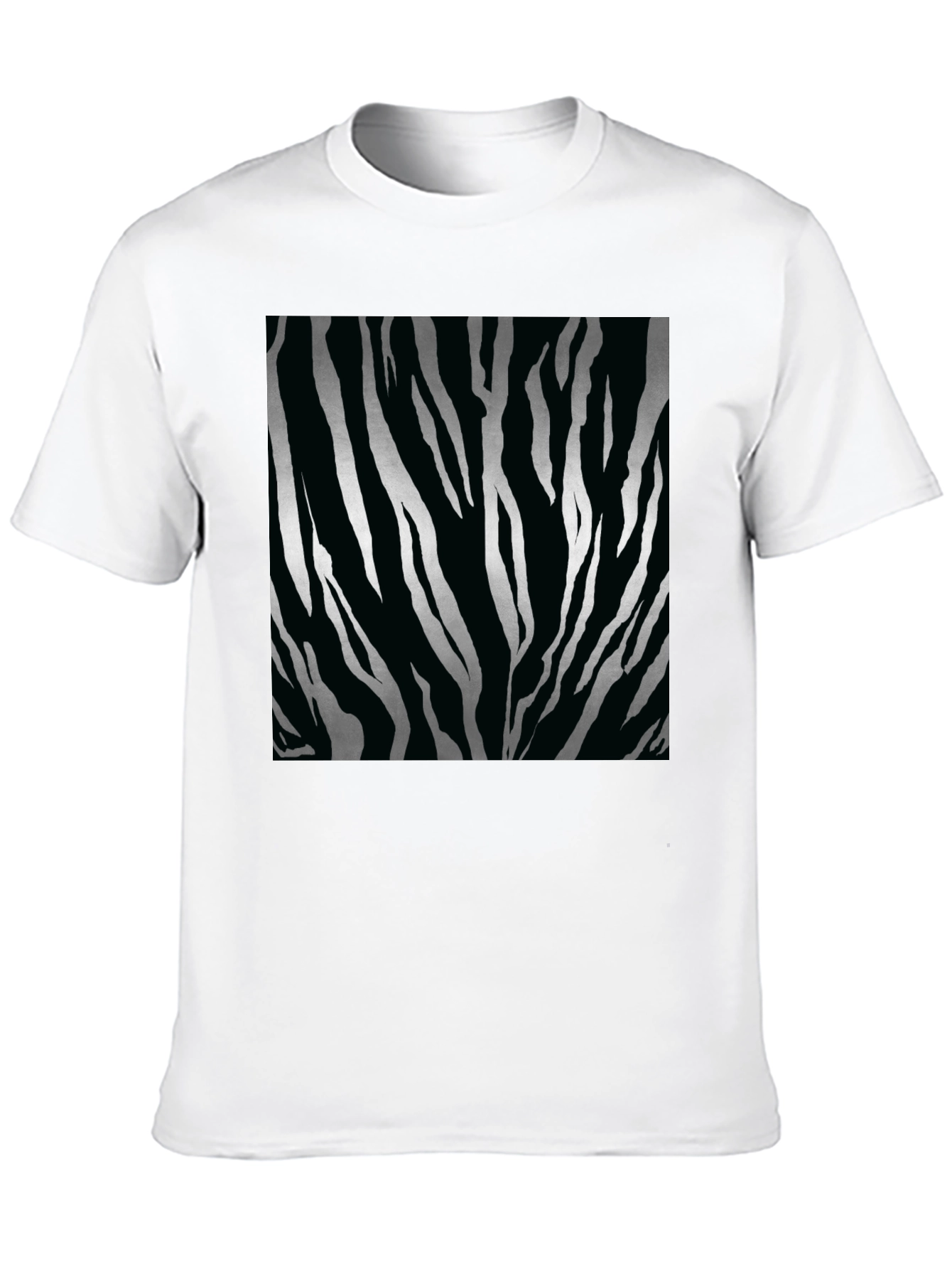 Zebra Stripe Tee - Black Fashion Top