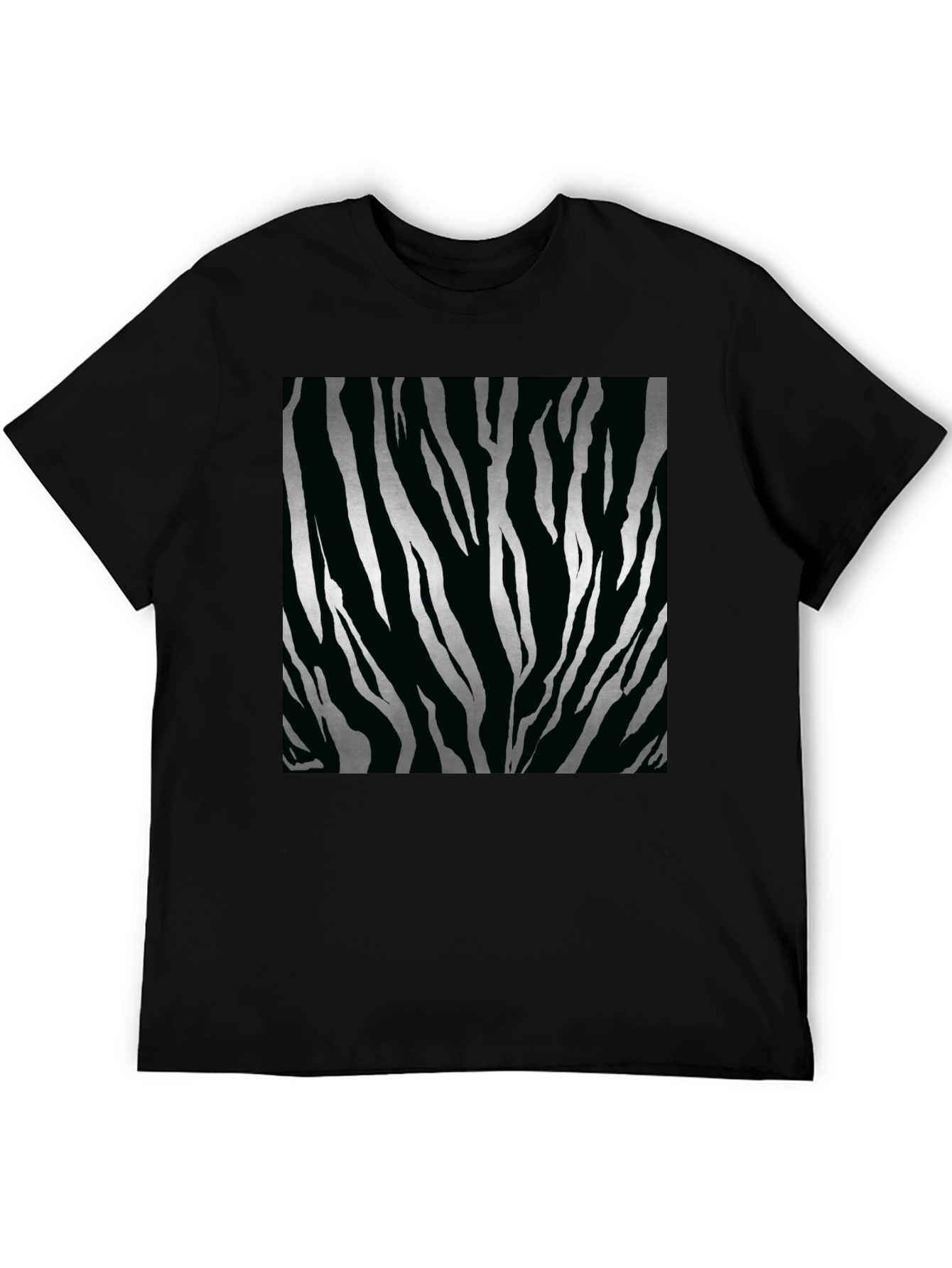 Zebra Stripe Tee - Black Fashion Top