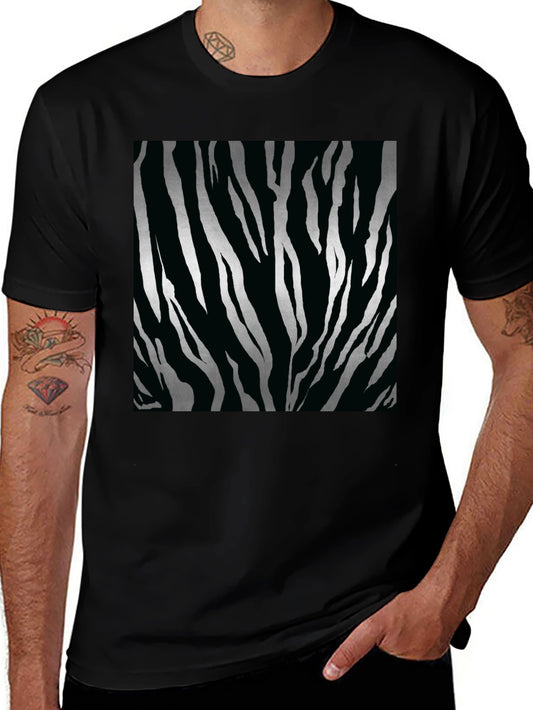 Zebra Stripe Tee - Black Fashion Top